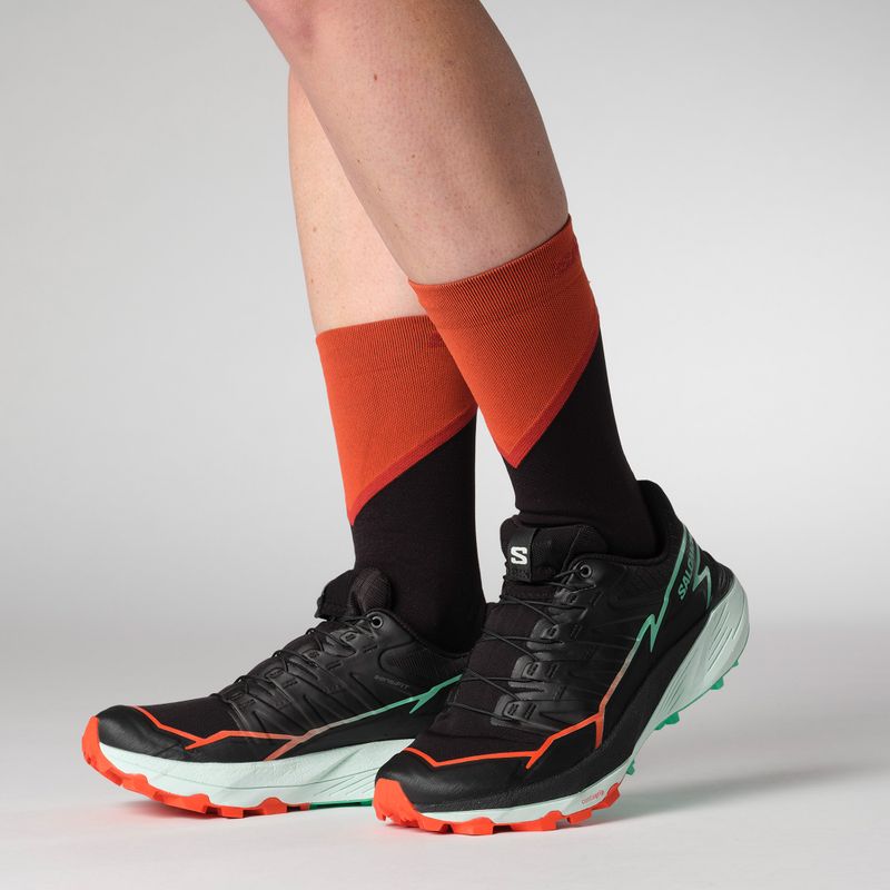 Moteriški bėgimo batai Salomon Thundercross black/cherry tomato/electric green 8