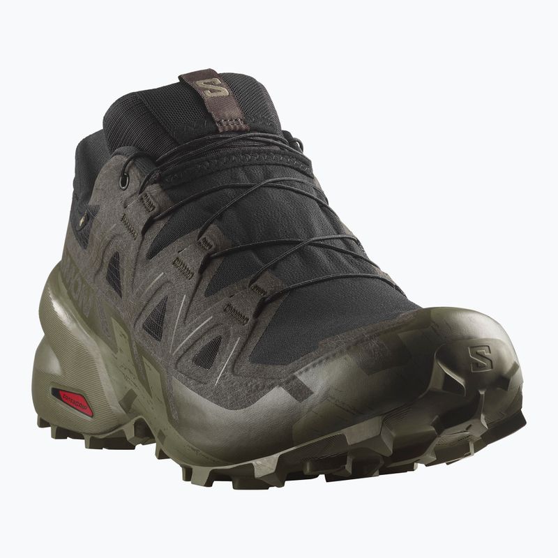 Vyriški bėgimo bateliai Salomon Speedcross 6 GTX juoda/peat/deep lichen green