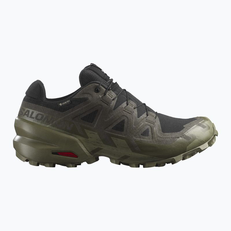 Vyriški bėgimo bateliai Salomon Speedcross 6 GTX juoda/peat/deep lichen green 2
