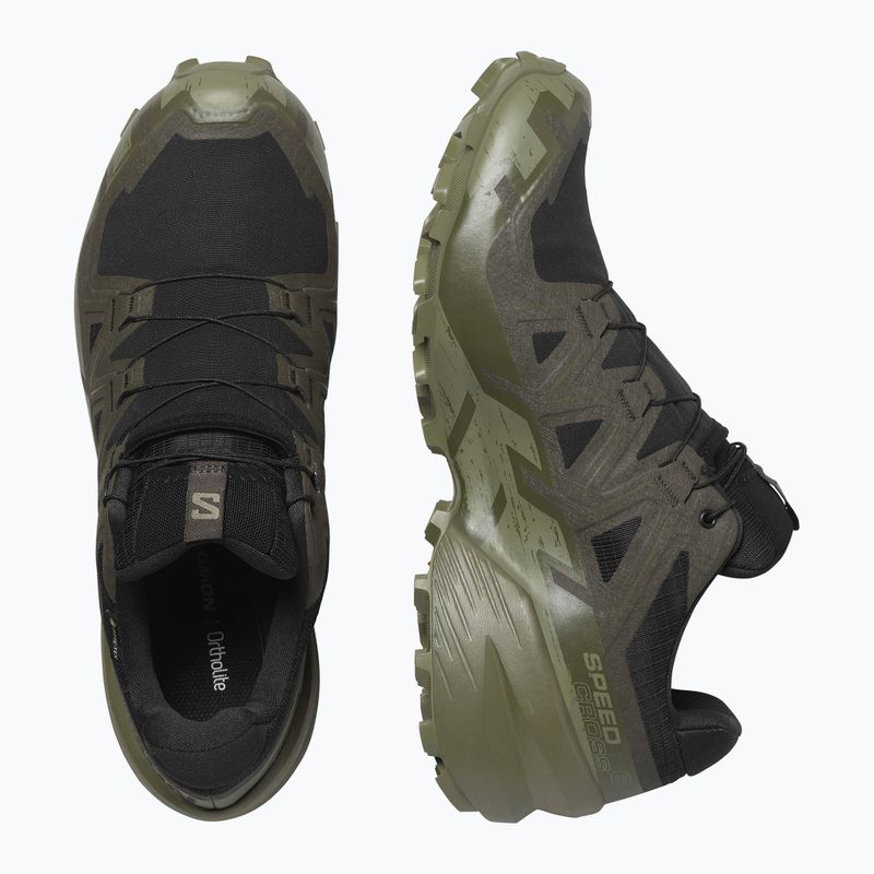 Vyriški bėgimo bateliai Salomon Speedcross 6 GTX juoda/peat/deep lichen green 6