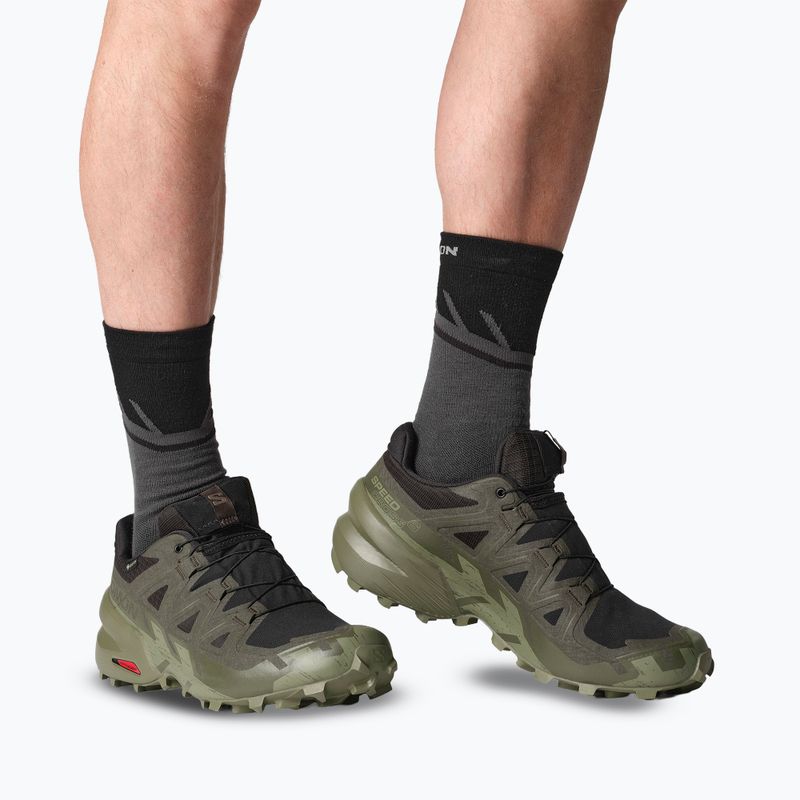 Vyriški bėgimo bateliai Salomon Speedcross 6 GTX juoda/peat/deep lichen green 7