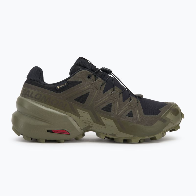 Vyriški bėgimo bateliai Salomon Speedcross 6 GTX juoda/peat/deep lichen green 2