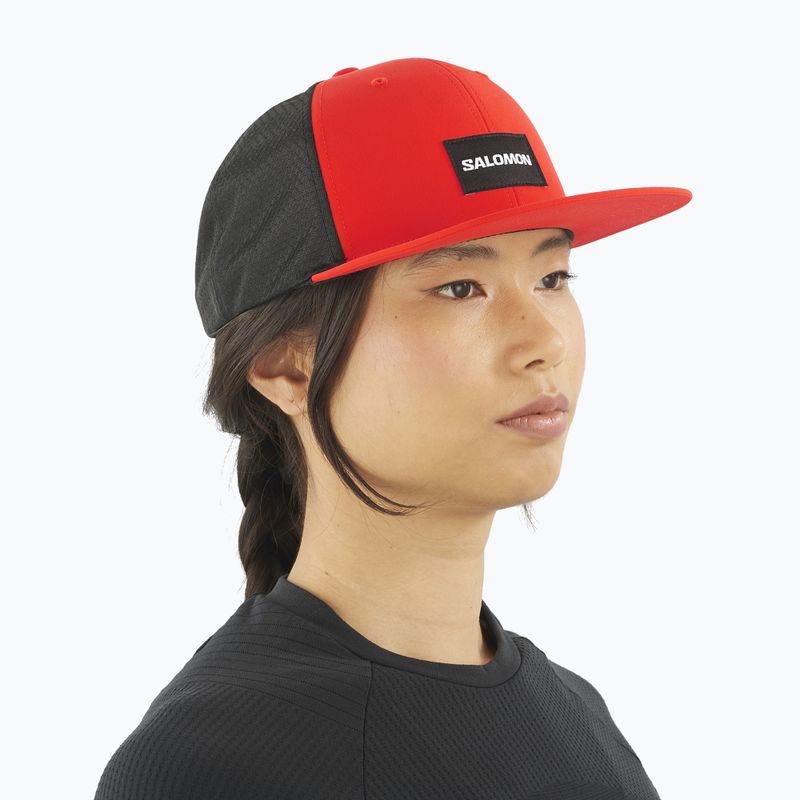 Kepuraitė su snapeliu Salomon Trucker Flat cherry tomato/deep black 2