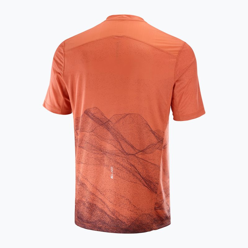 Vyriški bėgimo marškinėliai Salomon S/Lab Ultra Tee Aop burnt sienna 5