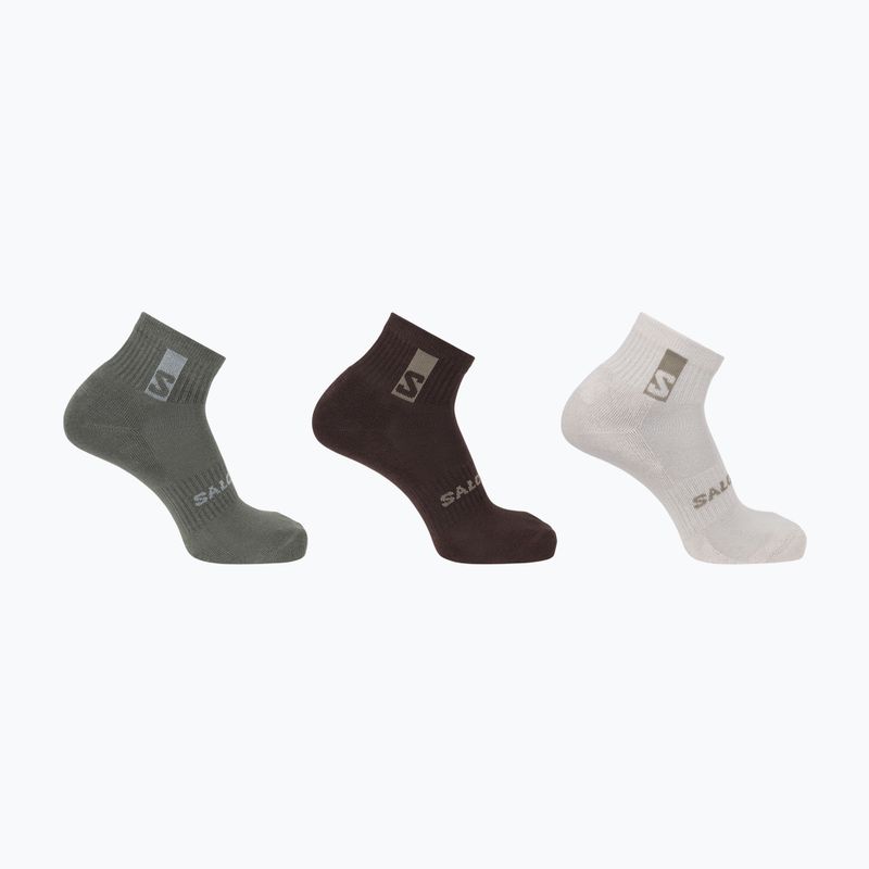 Kojinės Salomon Everyday Ankle 3 poros silver cloud/sedona sage