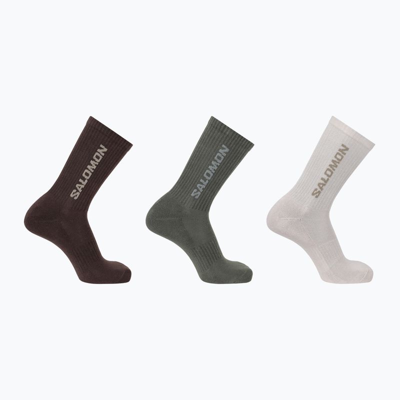 Kojinės Salomon Everyday Crew 3 poros silver cloud/sedona sage