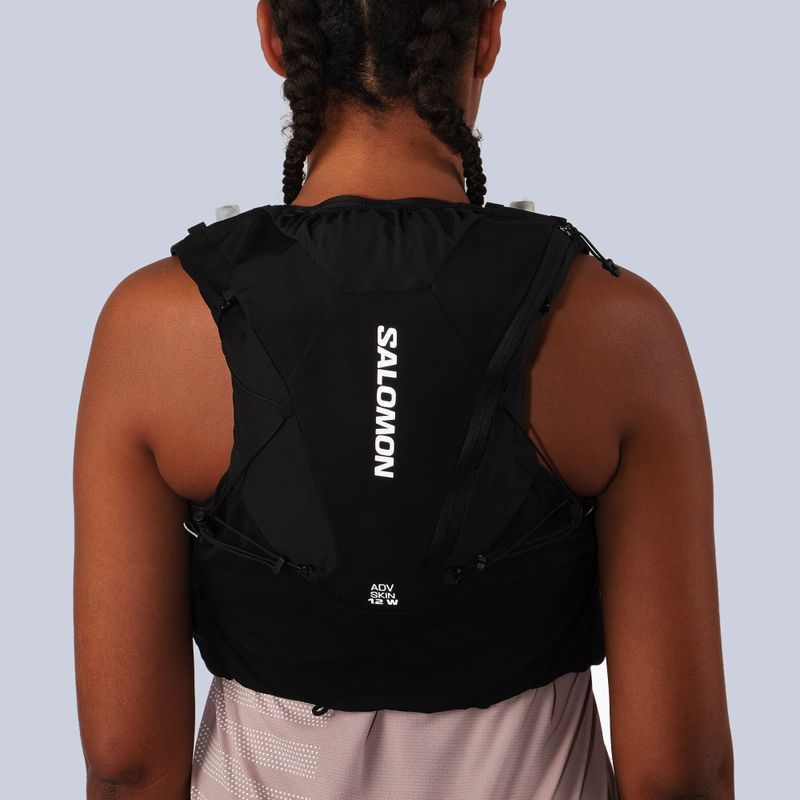 Moteriška bėgimo liemenė Salomon ADV SKIN 12 Set black/asphalt new 9