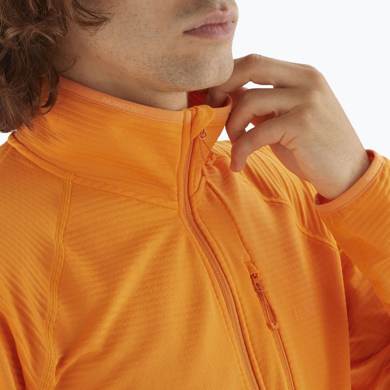 Vyriškas žygio džemperis Salomon Lightwarm Full Zip turmeric 3