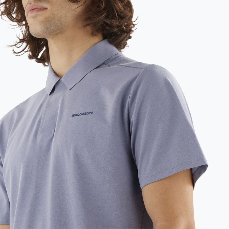 Vyriški polo marškinėliai Salomon Trackline Polo blue granite 3