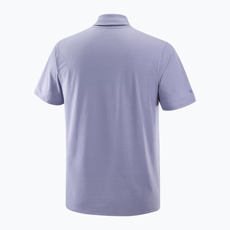 Vyriški polo marškinėliai Salomon Trackline Polo blue granite 8