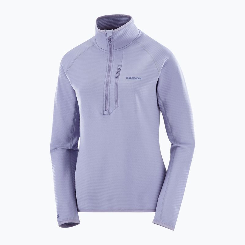Moteriškas žygio džemperis Salomon Essential Lightwarm Half Zip blue granite 6