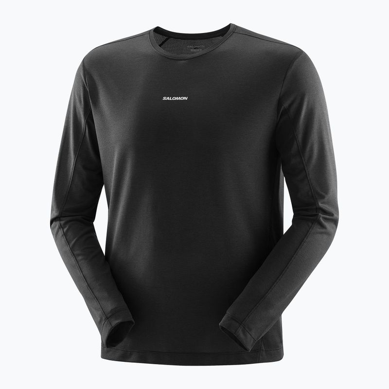 Vyriški bėgimo marškinėliai ilgomis rankovėmis Salomon SHAKEout Core deep black 4