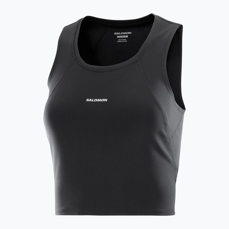 Moteriški bėgimo marškinėliai Salomon SHAKEout Bliss Tanklette deep black 4