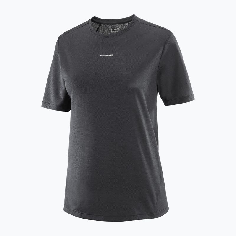 Moteriški bėgimo marškinėliai Salomon SHAKEout Core deep black 4
