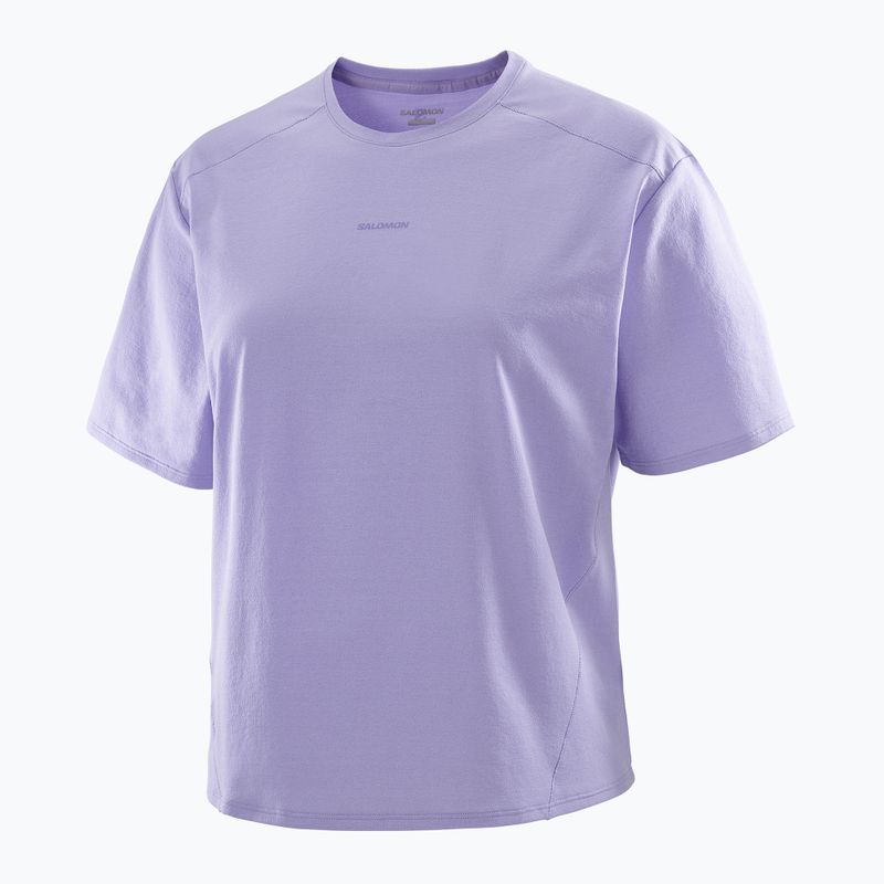 Moteriški marškinėliai Salomon Trackline Tee SS violet tulip 6