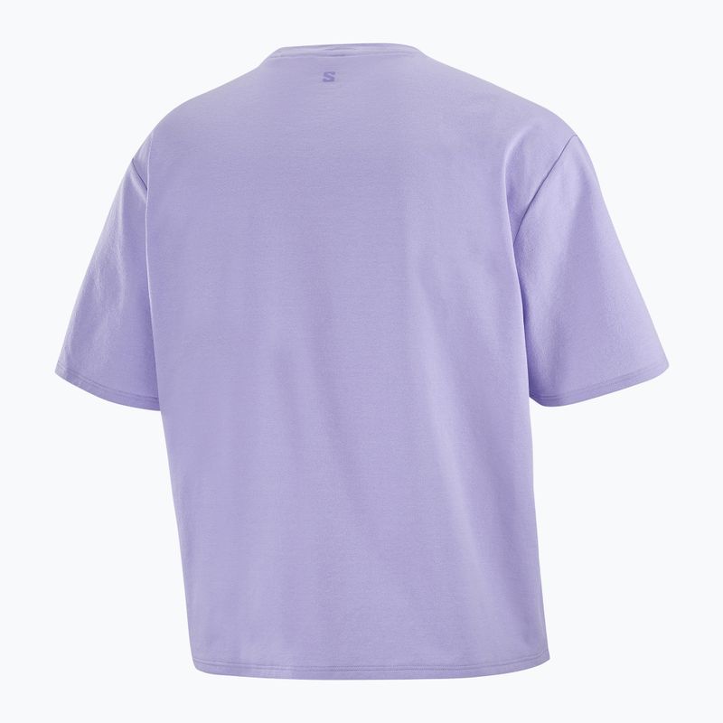 Moteriški marškinėliai Salomon Trackline Tee SS violet tulip 7