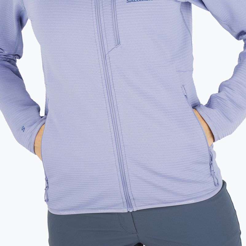 Moteriškas žygio džemperis Salomon Lightwarm Full Zip blue granite 4
