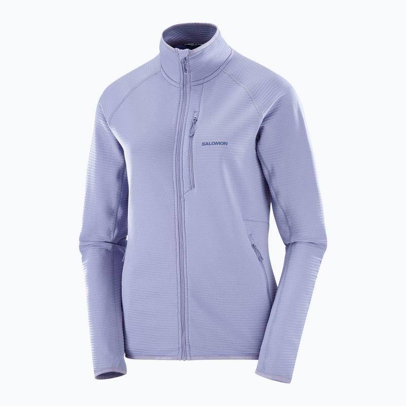 Moteriškas žygio džemperis Salomon Lightwarm Full Zip blue granite 6