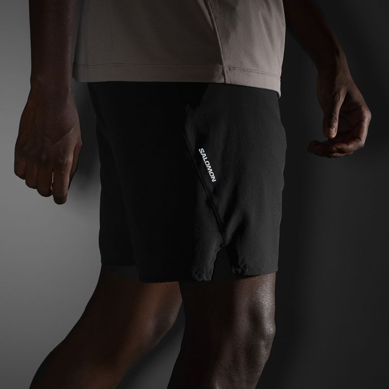 Vyriški bėgimo šortai Salomon Shakeout Core 2IN1 7" deep black 5