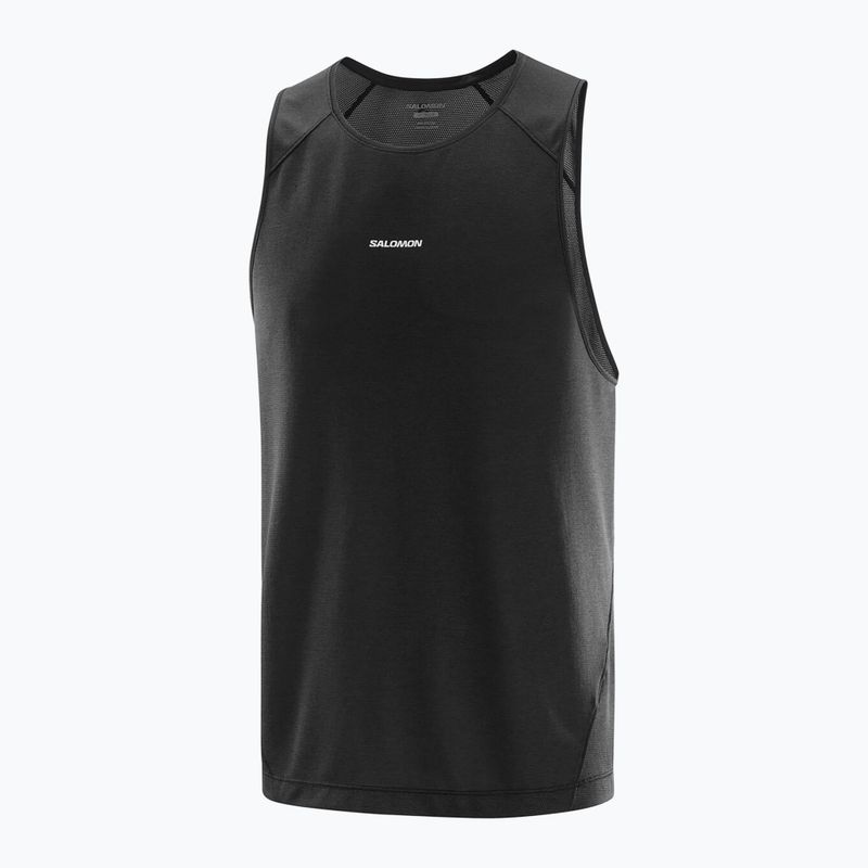 Vyriškas bėgimo marškinėlis Salomon Shakeout Core Tank deep black 4