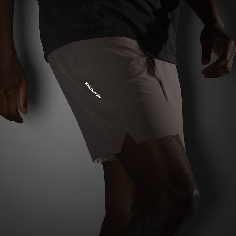 Vyriški bėgimo šortai Salomon Shakeout Core 2IN1 7" No Liner iron 5