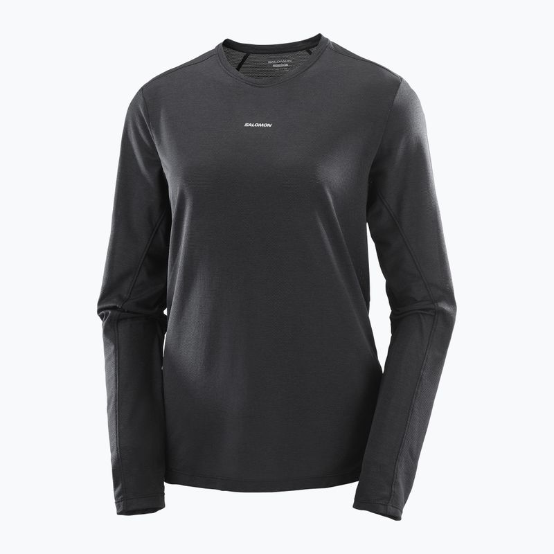 Moteriški bėgimo marškinėliai ilgomis rankovėmis Salomon SHAKEout Core deep black 4