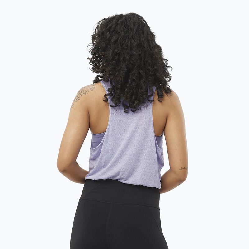 Moteriškas bėgimo tank topas Salomon SHAKEout Air Tank cosmic sky 2