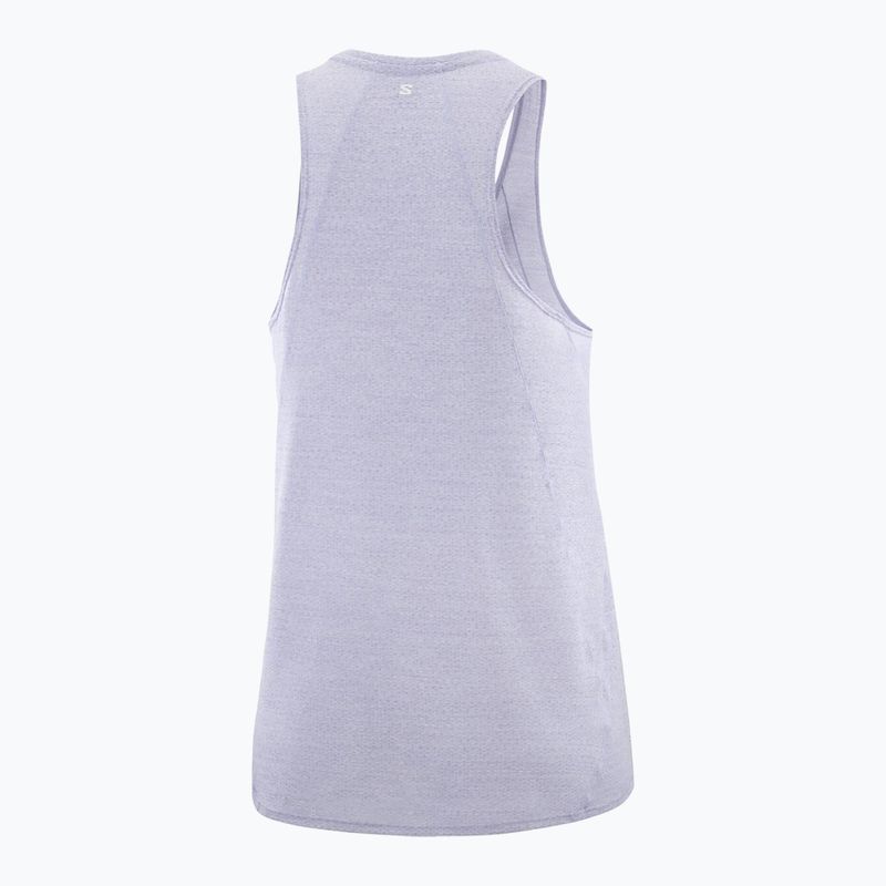Moteriškas bėgimo tank topas Salomon SHAKEout Air Tank cosmic sky 5
