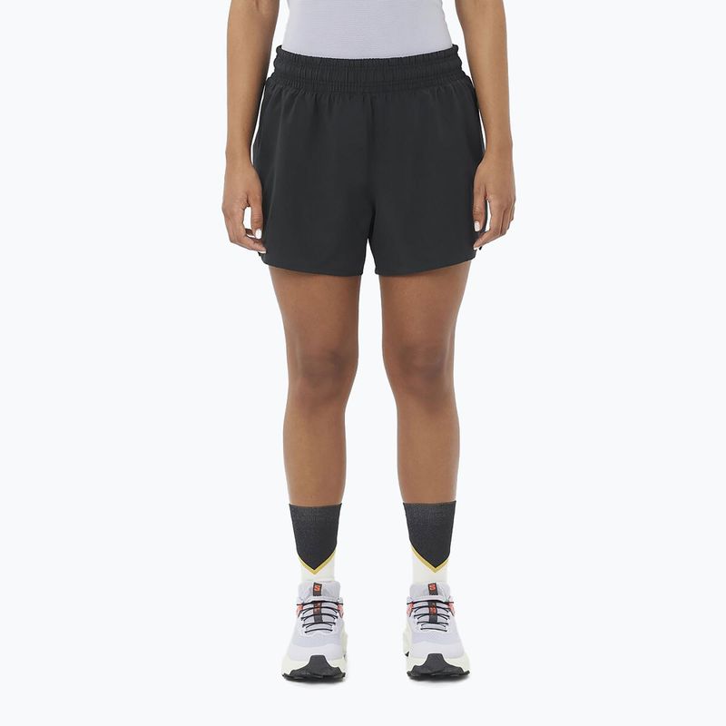 Moteriški bėgimo šortai Salomon SHAKEout Easy 4" deep black