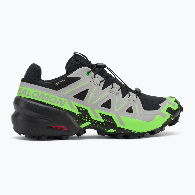Vyriški bėgimo bateliai Salomon Speedcross 6 GTX black/alloy/green gecko 2