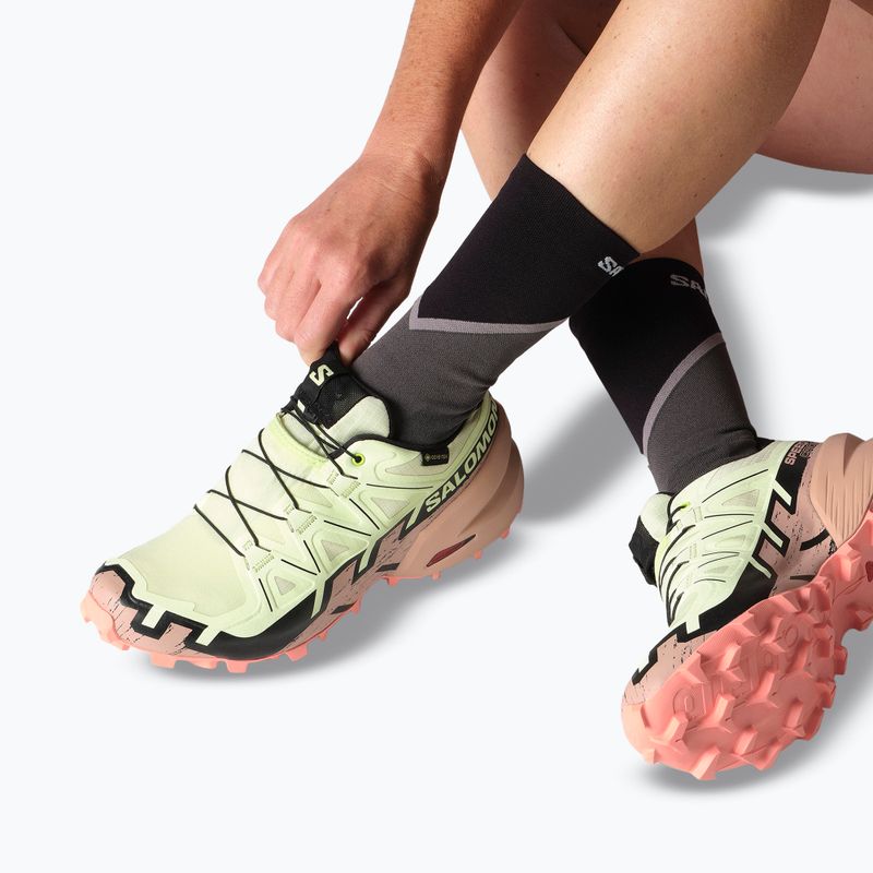 Moteriški bėgimo bateliai Salomon Speedcross 6 GTX lime cream/mahogany rose/black 7