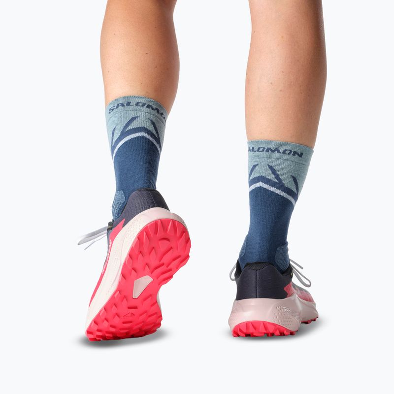 Moteriški bėgimo bateliai Salomon Alphaglide GTX lunar rock/blue night/rouge red 9
