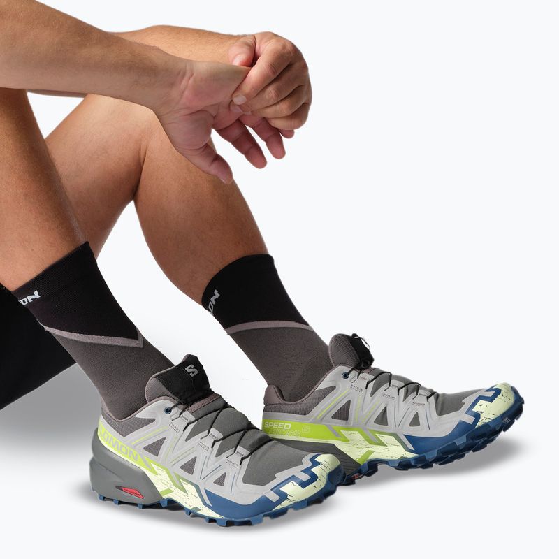 Vyriški bėgimo bateliai Salomon Speedcross 6 castlerock/lime cream/poseidon 7