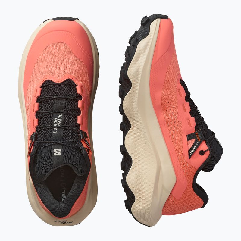 Moteriški bėgimo bateliai Salomon Ultra Glide 3 fusion coral/tender peach/black 6