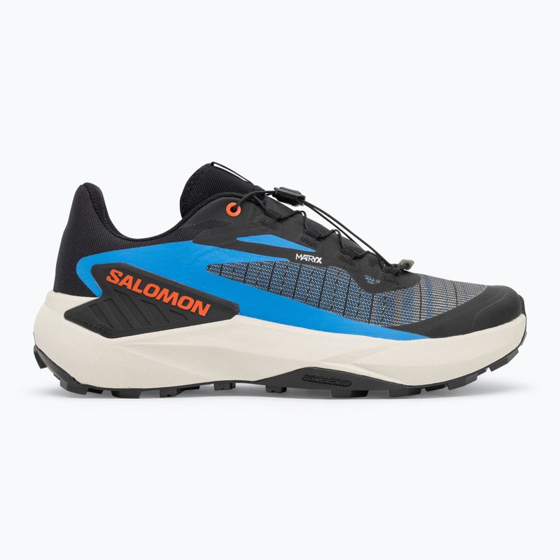 Vyriški bėgimo batai Salomon Genesis black/french blue/cherry tomato 2