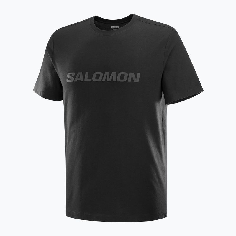 Vyriški marškinėliai Salomon Big Logo Tee deep black 4