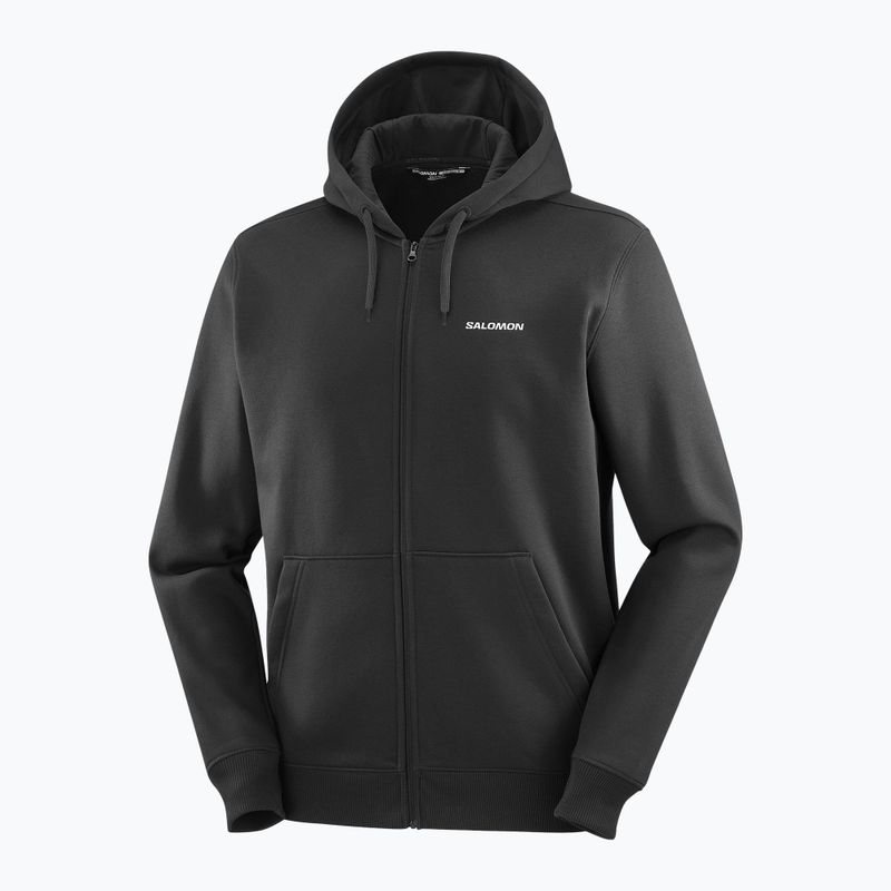 Vyriškas džemperis Salomon Logo Full Zip Hoodie deep black 4