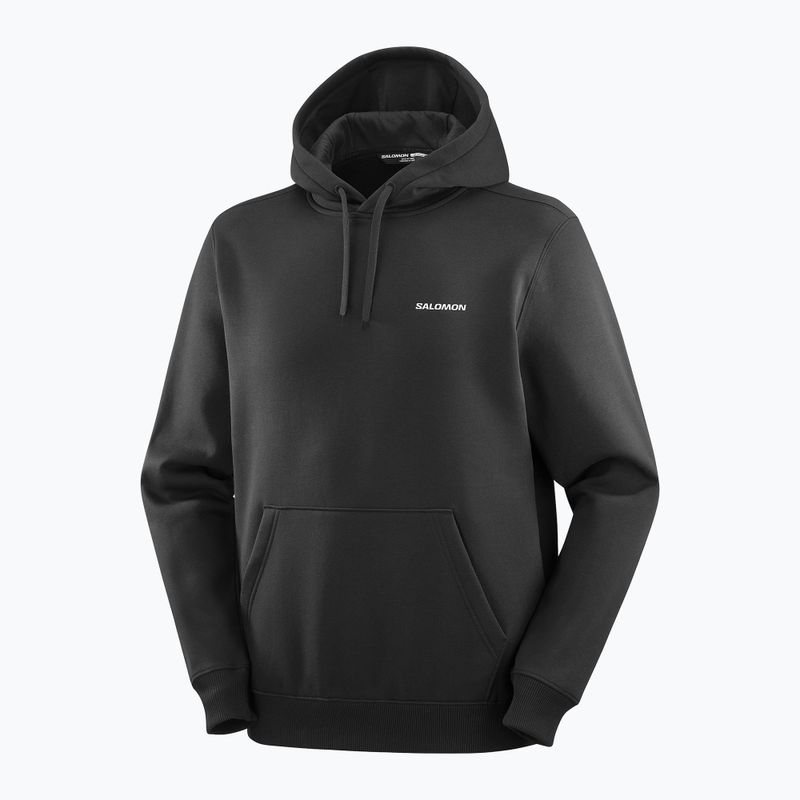 Vyriškas džemperis Salomon Chest Logo Hoodie deep black 3