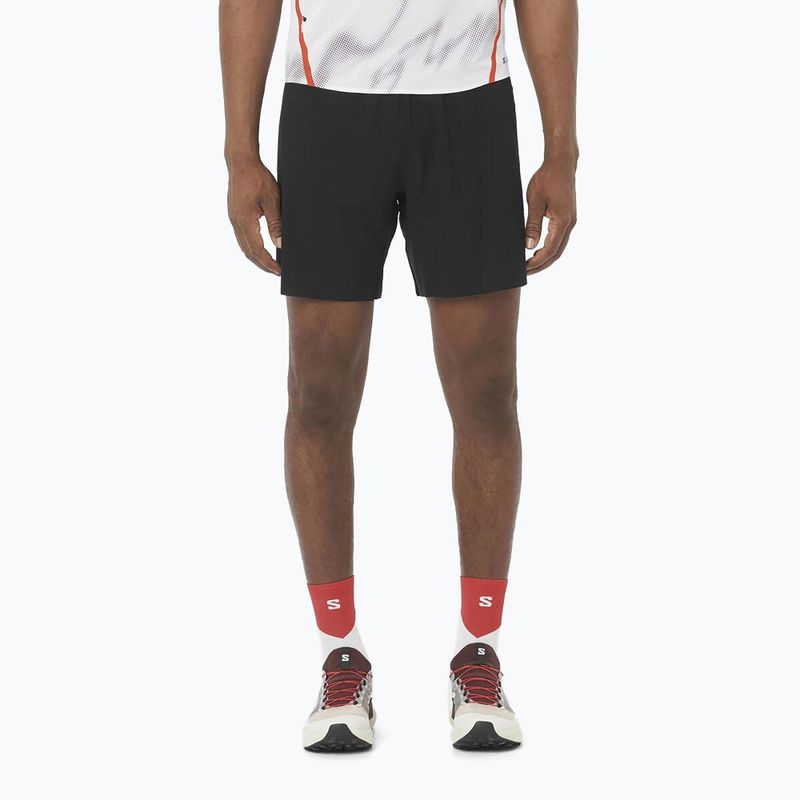 Vyriški bėgimo šortai Salomon S/Lab Speed Spl 7" deep black / fiery red