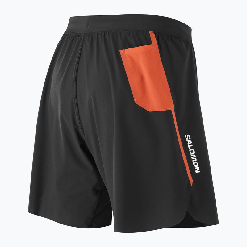 Vyriški bėgimo šortai Salomon S/Lab Speed Spl 7" deep black / fiery red 7