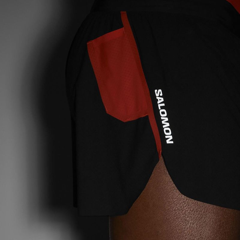 Vyriški bėgimo šortai Salomon S/Lab Speed Spl 3" deep black / fiery red 5