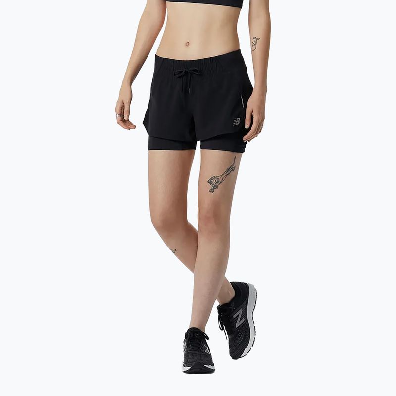Moteriški bėgimo šortai New Balance Impact Run 2In1 black WS21270BK