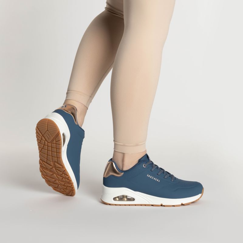 Moteriški batai SKECHERS Uno Shimmer Away navy 2