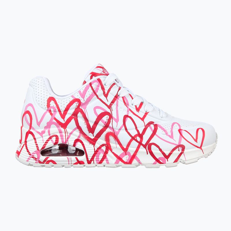 Moteriški batai SKECHERS JGoldcrown Uno Spread The Love white/red/pink 9