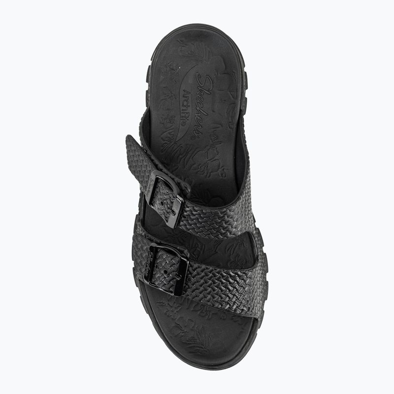 Moteriškos šlepetės SKECHERS Arch Fit Footsteps Hi'Ness black 7