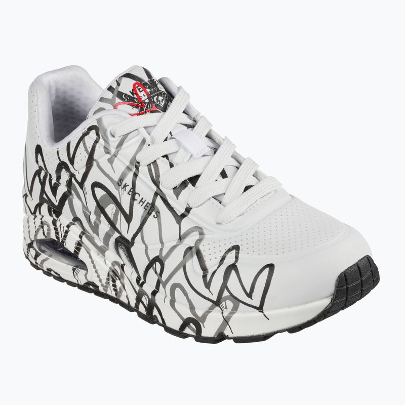 Moteriški batai SKECHERS JGoldcrown Uno Spread The Love white/black/gray 8