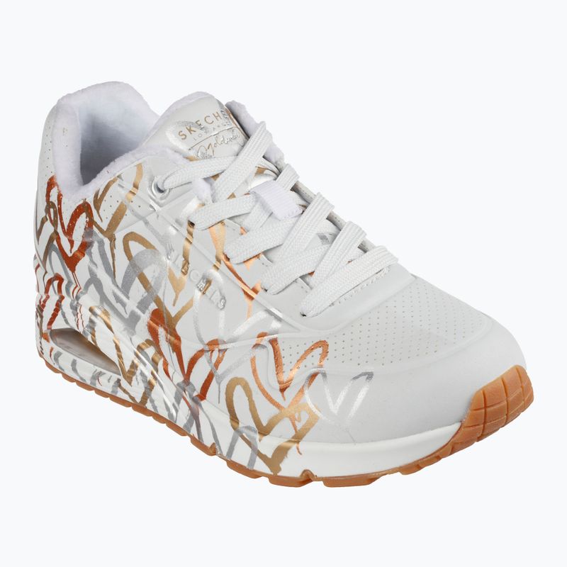 Moteriški batai SKECHERS Uno Metallic Love white/multicolor metallic 8