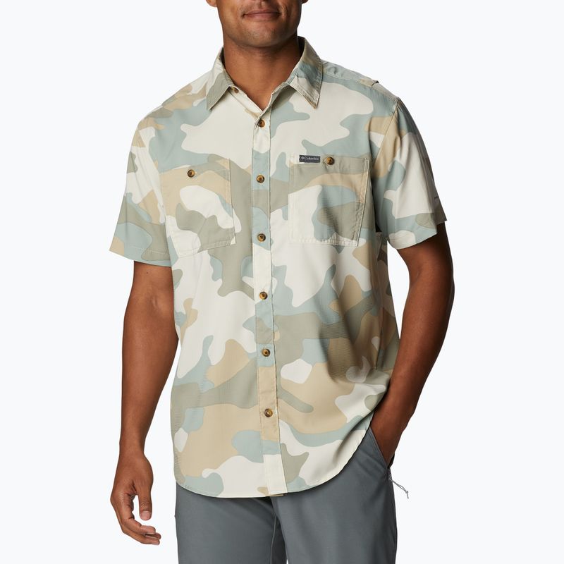 Vyriški Columbia Utilizer Printed Woven Niagara Mod Camo sportiniai marškinėliai 1990825