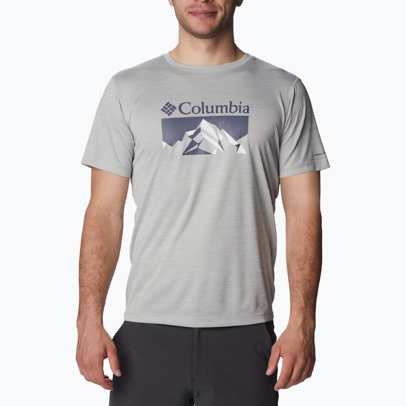 Columbia Zero Rules Grph pilki vyriški trekingo marškinėliai 1533291044
