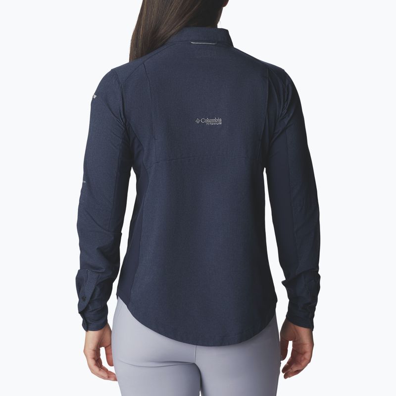 Columbia moteriški marškinėliai Titan Pass Irico tamsiai mėlyni 1991941472 2